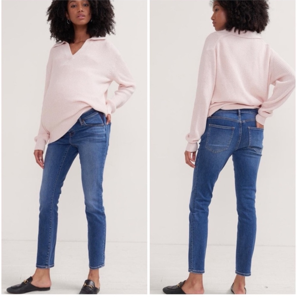 Hatch The Slim Maternity Jeans in Blue Indigo size 33